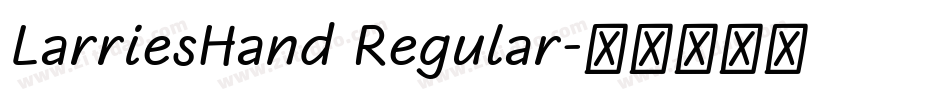 LarriesHand Regular字体转换
